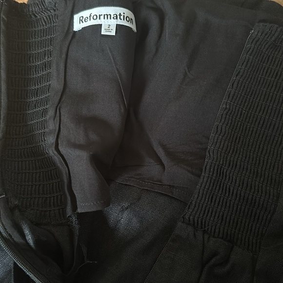 NWT Reformation Ciara Linen Sleeveless Jumpsuit Relaxed Leg Black | size 2 - Picture 6 of 11